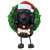 PURE BREED DOG IN WREATH ORNAMENT - BLACK LABRADOODLE - OR1712-LD/BK