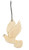 WOODEN DOVE ORNAMENT - ORN1071