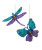 TEAL AND PURPLE BUTTERFLY AND DRAGONFLY - T3656 TEAL AND PURPLE BUTTERFLY AND DRAGONFLY - T3656