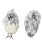 5" FURRY GRAY OWL - C2225