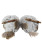 BROWN AND WHITE FURRY OWL ORNAMENT - C2285