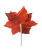 RED FROSTED AND VELVET POINSETTIA SPRAY - C9444