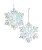 CLEAR IRIDESCENT SNOWFLAKE ORNAMENT - D3820