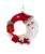 GLASS SANTA WREATH ORNAMENT - D4530 GLASS SANTA WREATH ORNAMENT - D4530
