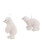 FURRY PLUSH POLAR BEAR ORNAMENT - C4791