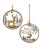 WOODEN ROUND GLITTERED CHRISTMAS SCENE ORNAMENT - D4564 WOODEN ROUND GLITTERED CHRISTMAS SCENE ORNAMENT - D4564