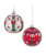 GLASS NUTCRACKER DESIGN BALL ORNAMENT - F2346