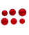 GLASS SHINY AND MATTE RED MURCURY BALL ORNAMENT - GG1024SMR