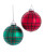 80MM GLASS PLAID BALL ORNAMENT - GG1029