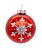GLASS SHINY RED WITH SILVER SNOWFLAKE BALL ORNAMENT - GG1060 GLASS SHINY RED WITH SILVER SNOWFLAKE BALL ORNAMENT - GG1060