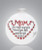 MOM CARED FOR GLASS ORNAMENT - 2442