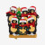 FAMILY OF 6 BEARS WITH SCARF AND SANTA HAT ORNAMENT - OR2676-6