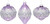 PURPLE GLAMOROUS ORNAMENT 5.5" - 78-35346PUR