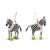 ZELDA AND ZEKE - SET OF 2 HAND-PAINTED NOAHS ARK ZEBRAS - 08-41171