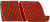 4" 10 YARDS - RED AND GREEN GLITTERED STRIPE VELVET WIRED EDGE RIBBON - 92892W-985-10F