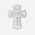 WHITE CROSS WITH A CHILDS BLESSING PRAYER ORNAMENT - OR3030-A