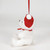 MARSHMALLOW HOLLY JOLLY TEDDY BEAR ORNAMENT - 6018000
