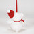 MARSHMALLOW HOLLY JOLLY TEDDY BEAR ORNAMENT - 6018000