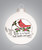 CARDINAL MEMORIAL GLASS ORNAMENT - 2304