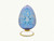 ETCHED FLORAL PATTERN GLASS EGG 7" - GE-301