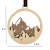 WOODEN LEAVENWORTH MOUNTAINS ORNAMENT - COWIL-23 WOODEN LEAVENWORTH MOUNTAINS ORNAMENT - COWIL-23