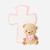 PINK CROSS AND TEDDY BEAR ORNAMENT - OR2923-P