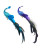 FEATHER PEACOCK CLIP ON ORNAMENT - D3886