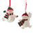 RESIN RED AND GREEN SNOWMAN - H5695