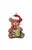 CHECK IT OUT TEDDY BEAR GLASS ORNAMENT - MADE IN POLAND - 53913-2336