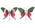 BUTTERFLY - GREEN AND PINK - 398481