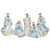 10" NATIVITY WITH LEAF PATTERN BLUE SET OF 6 - 138161