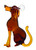 YELLOW DOG ORN - O-983 YELLOW DOG ORN - O-983