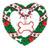 HEART WREATH WITH DOG BONE ORNAMENT - OR1612