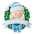 BABY IN WREATH BLUE ORNAMENT - OR1746-B BABY IN WREATH BLUE ORNAMENT - OR1746-B
