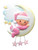 BABY GIRL ON MOON ORNAMENT - OR1637-P
