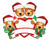 FAMILY OF 4 BROWN BEARS HUGGING HEART ORNAMENT - OR1604-4