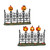 Set of 2 with lit Jack-o-laterns gives a Victorian vibe, perfect for your grand Village haunted mansion.This general accessory is hand-crafted, hand-painted, diecast. Battery box included, 2 C batteries required.