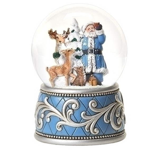 BLUE SANTA ANIMAL DOME WATER GLOBE - 134081