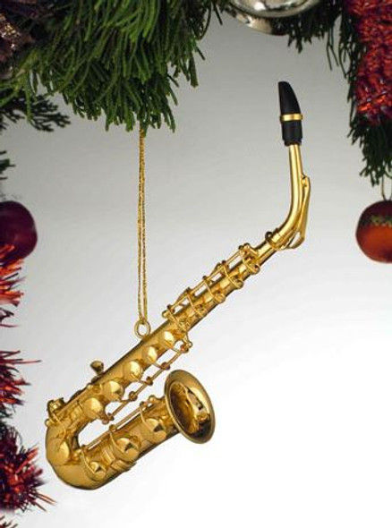GOLD SAXOPHONE ORNAMENT - OGSA10