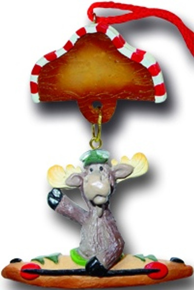 MOOSE ON KAYAK ORNAMENT - 24683