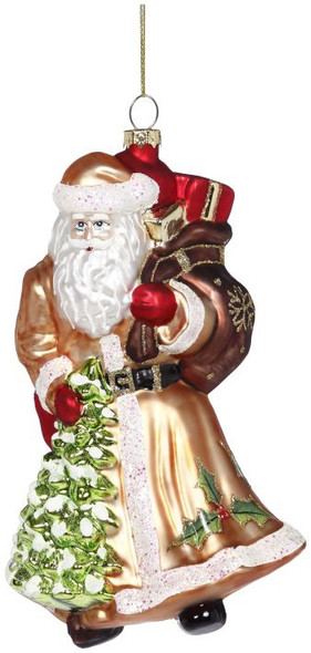 SANTA WITH CHRISTMAS TREE ORNAMENT - 38-13266