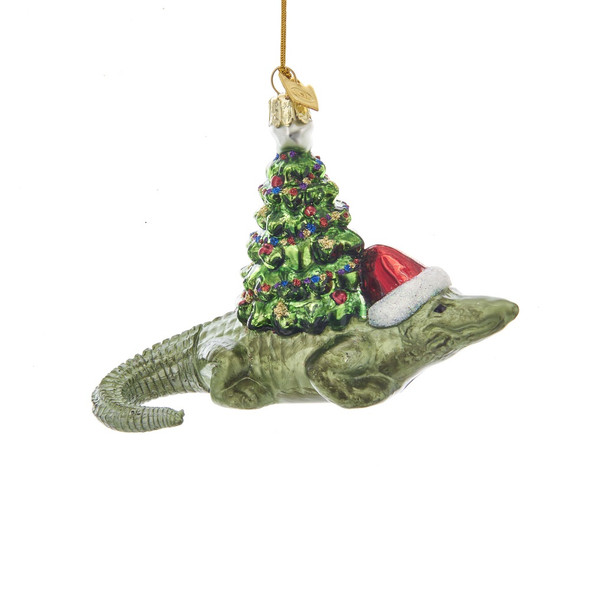 ALLIGATOR  W/CHRISTMAS TREE - NB1390