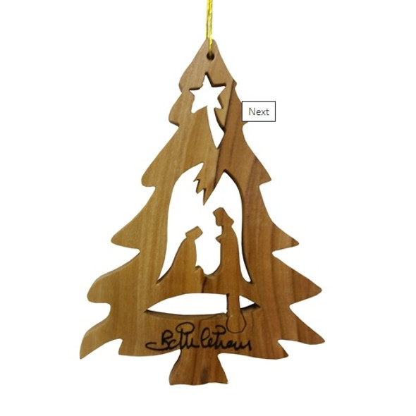 CHRISTMAS TREE WITH NATIVITY ORNAMENT - B-13