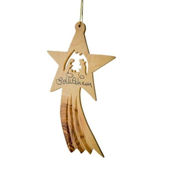 SHOOTING STAR WITH NATIVITY ORNAMENT - N-23
