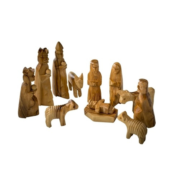 HARD CUT NATIVITY 12 PIECE SET XSM FIGURES ONLY - NS-02