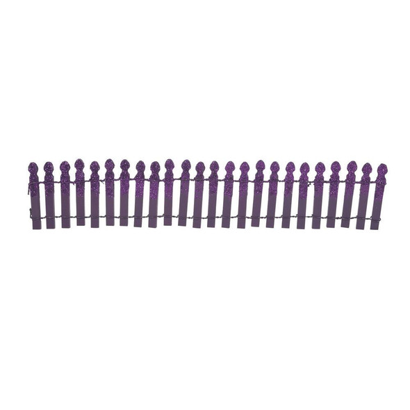 HALLOWEEN - GHOULISH PURPLE GLITTER FENCE-6007704