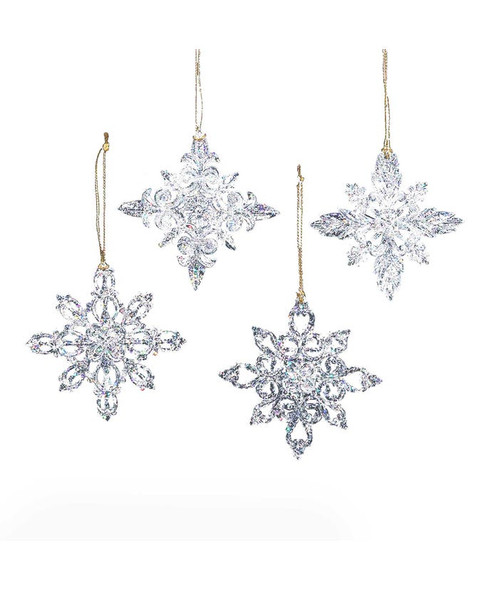 ACRYLIC SNOWFLAKE ORNAMENT - W3613