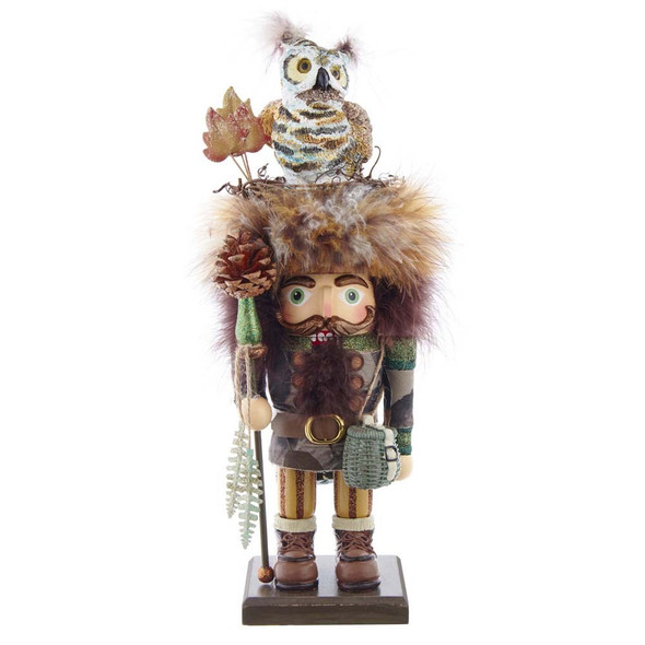 OWL HAT WOODSMAN NUTCRACKER - HA0199