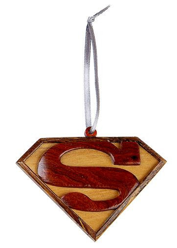 WOODEN SUPERMAN ORNAMENT - ORN1051