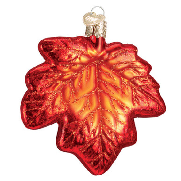 RED MAPLE LEAF ORNAMENT - 48045